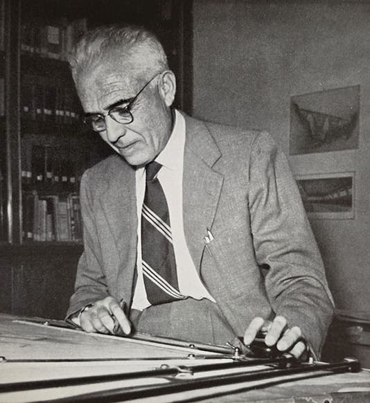 Portrait of Pier Luigi Nervi at work, The Works of Pier Luigi Nervi, by Ernesto Rogers, 1957 (author’s copy)
