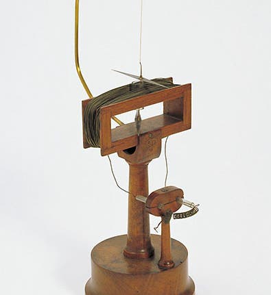 Model of a Schweigger galvanometer, after an instrument made by Hans Christian Oersted, ca 1830, Museo Galileo, Florence (catalogue.museogalileo.it)