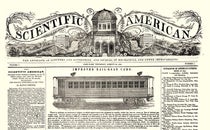 Detail of the masthead, Scientific American, volume 1, issue 1, page 1, Aug. 28, 1845 (Wikimedia commons)