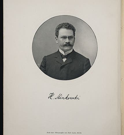 Portrait of Hermann Minkowski, photogravure, frontispiece to the memorial reprint of his Raum und Zeit, 1909 (Linda Hall Library)