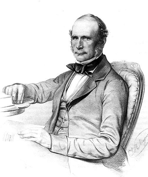 Portrait of Hugh Strickland, lithograph by Thomas H. Maguire, 1853 (Wikimedia commons)