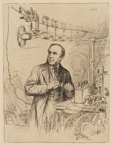 Portrait of Fleeming Jenkin, drawing by William Brassey Hole, National Portrait Gallery, London, 1884 (npg.org.uk)