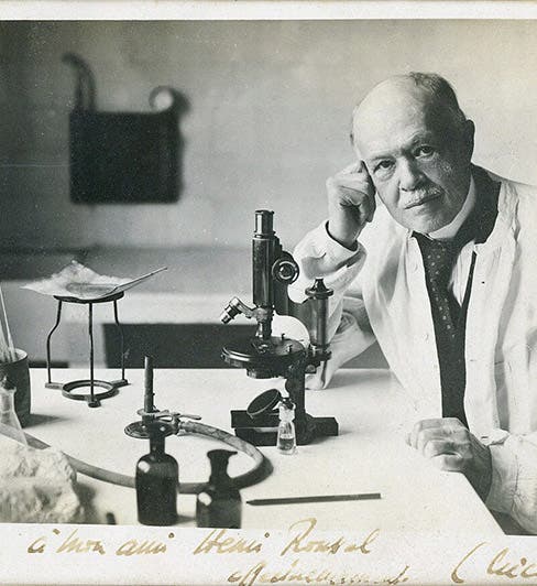 Chales Nicolle in his lab, Pasteur Institute of Tunis, photograph, undated (Wikimedia commons)