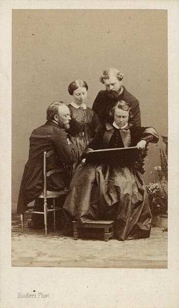 Rosa Bonheur with her siblings, Auguste, Isidore, and Juliette, carte de visite, 1860s? (National Portrait Gallery, London)