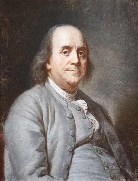 Portrait of Benjamin Franklin, pastel on parchment, by Joseph Duplessis, New York Public Library, 1778 (nypl.org)