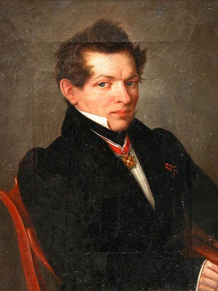Portrait of Nikolai Ivanovich Lobachevsky, oil on canvas, by Lev Kryukov, before 1843, in the Tatar Museum, Kazan (Wikimedia commons)