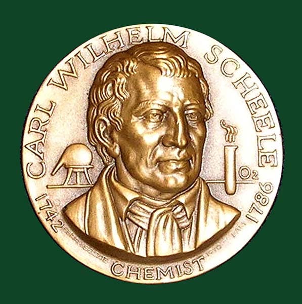 Carl Wilhelm Scheele portrait, medal, Tulane University Libraries (digitallibrary.tulane.edu)