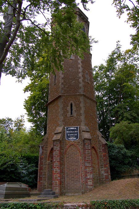 Booker’s Tower, west of Guildford, Surrey, where John Rand Capron performed spectroscopic experiments, modern photo (Wikimedia commons)