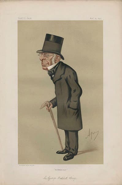 George Biddell Airy, “Astronomy,” chromolithograph caricature by