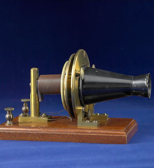 Telephone transmitter used by Alexander Graham Bell for demonstration at the 1876 Philadelphia Centennial Exposition, National Museum of American History, Smithsonian Institution (americanhistory.si.edu)