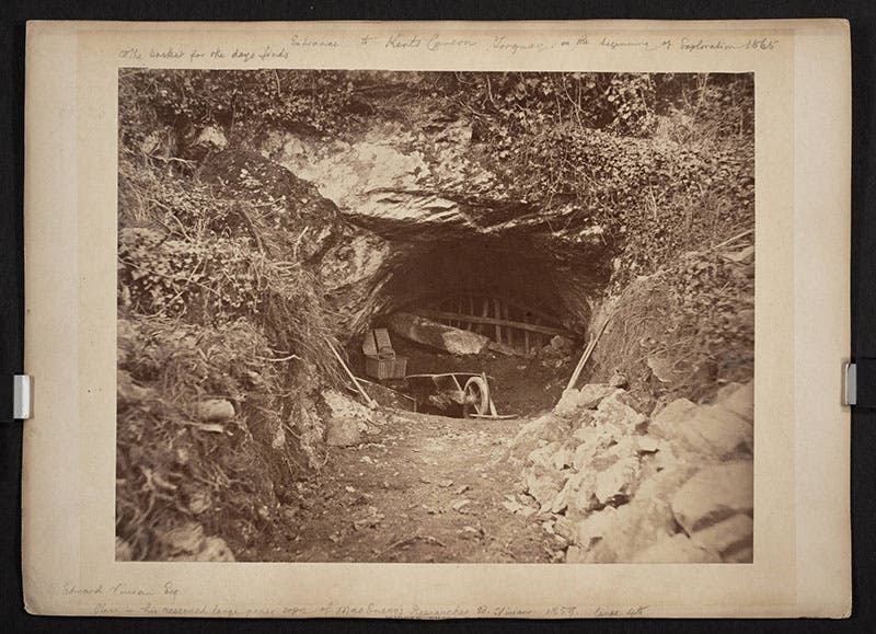 Photograph of Kent’s Cavern entrance (Linda Hall Library)