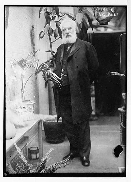 An older Alexander Graham Bell, photograph, undated, Library of Congress (loc.gov)