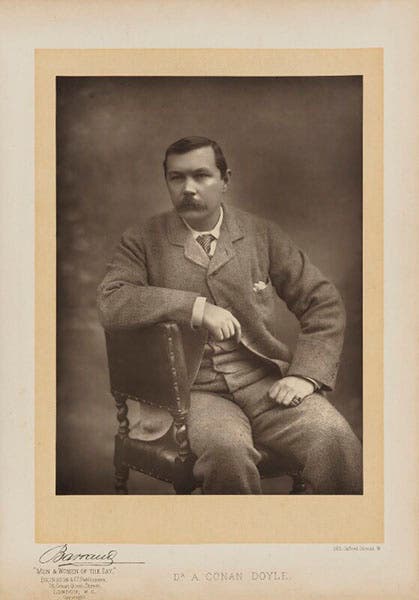 Portrait of a younger Conan Doyle, carbon print, 1893 (National Portrait Gallery, London)