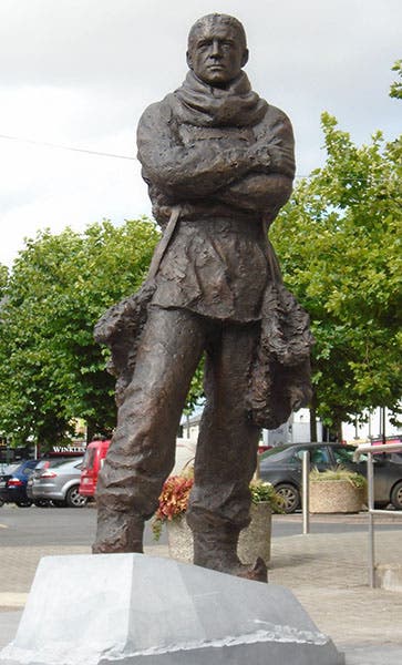 Statue of Shackleton, Athy, Ireland, erected in 2016 (shackletonexhibition.com)