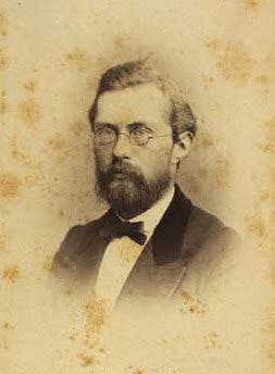 Portrait of Eugenius Warming in his twenties, carte de visite, Royal Library, Copenhagen (Wikimedia commons)