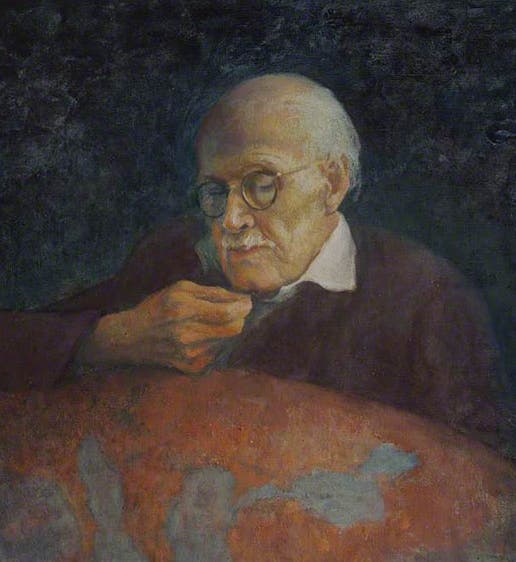 Portrait of Harold Jeffreys, by Zsuzsi Roboz, at St. John’s College, Cambridge, date unknown (artuk.org)