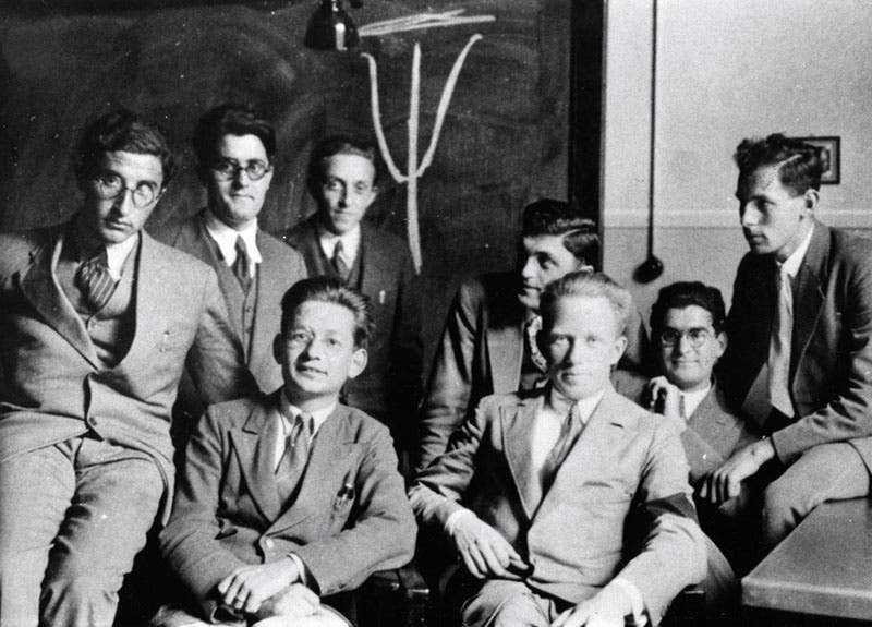 Rudolf Peierls (front left) and Werner Heisenberg (front right), photograph, 1931, Emilio Segrè Visual Archives, AIP (repository.aip.org)