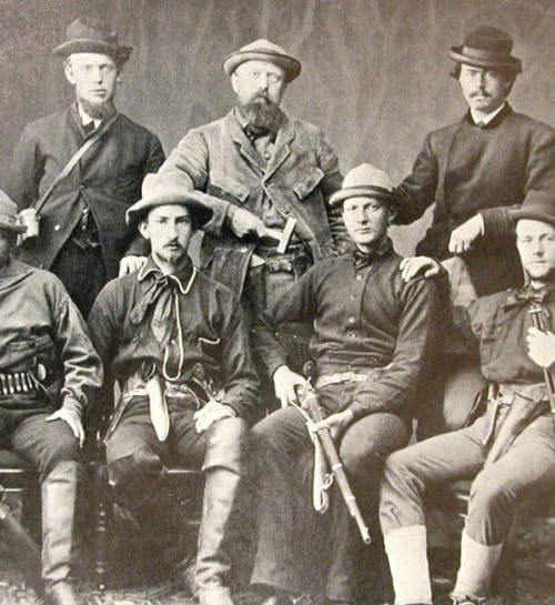 Othniel Marsh and his students, 1872 (Yale University Archives)