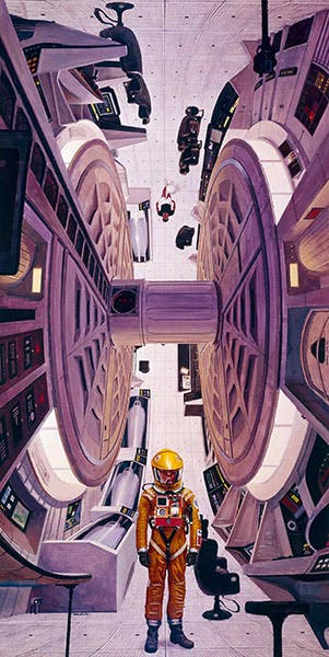 Painting by Robert McCall for the film, 2001: A Space Odyssey, 1968 (mccallstudios.com)