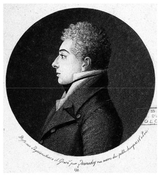 Portrait of Jean-François d’Aubuisson de Voisins, engraving, 1811, Musée Paul Dupuy de Toulouse (annales.org/archives/cofrhigeo)