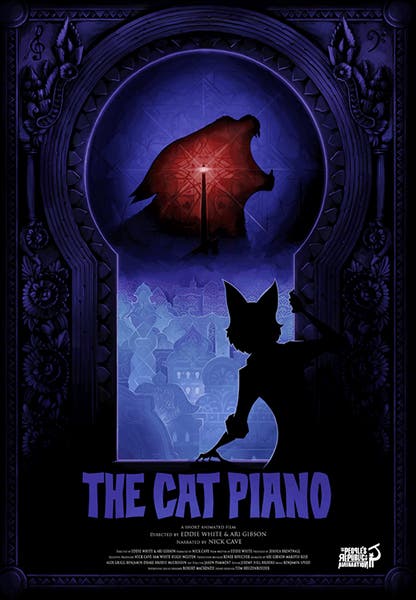 Movie poster for The Cat Piano, an animated film directed by Eddie White and Ari Gibson, 2009 (imdb.com)