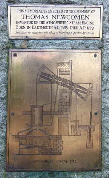 Commemorative plaque for the Newcomen engine, Dartmouth Museum, Devon (devonmuseums.net on pinterest.co.uk)