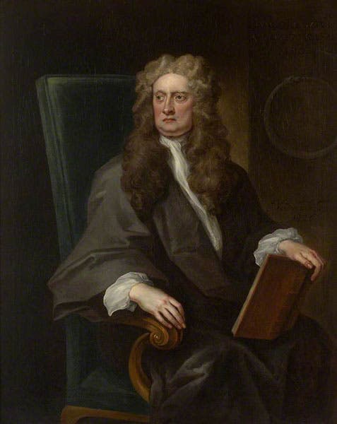 Portrait of Isaac Newton, oil on canvas, by John Vanderbank, 1726, in the Royal Society of London (artuk.org)