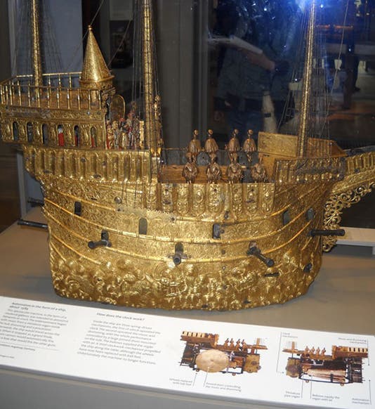 Clockwork galleon or nef, crafted by Hans Schlottheim ca. 1585, in the British Museum (gayleenrabakukk.com)