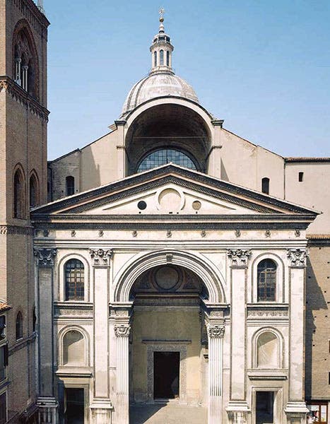 Façade of the Basilica of Sant’Andrea, Mantua, designed by Leon Battista Alberti, completed 1471 (Web Gallery of Art)