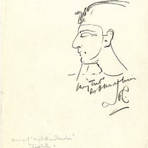 Drawing of King Tut “as I knew him,” by Howard Carter, 1926 (Wikimedia commons)
