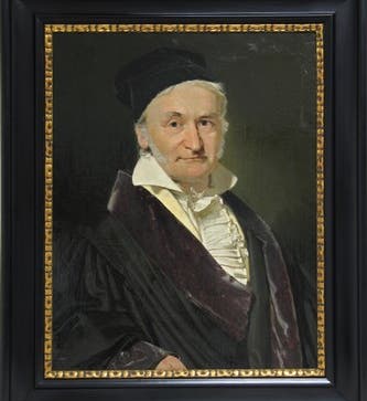 Carl Friedrich Gauss, oil portrait, 1840<br>(Berlin-Brandenburgische Akademie der Wissenschaften)