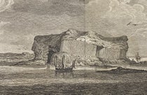 The isle of Staffa, detail of an engraving after a drawing by James Miller, in A Tour in Scotland, and Voyage to the Hebrides; MDCCLXXII, by Thomas Pennant, vol. 1, pl. 27, p. 262, 1774 (Linda Hall Library)