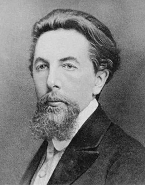 Portrait of Mikhail Tsvet, photograph, unknown source, ca 1900 (Wikimedia commons)