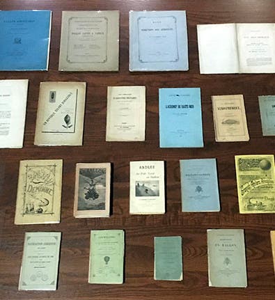 The Flammarion collection of books on ballooning, 27 items (Linda Hall Library)