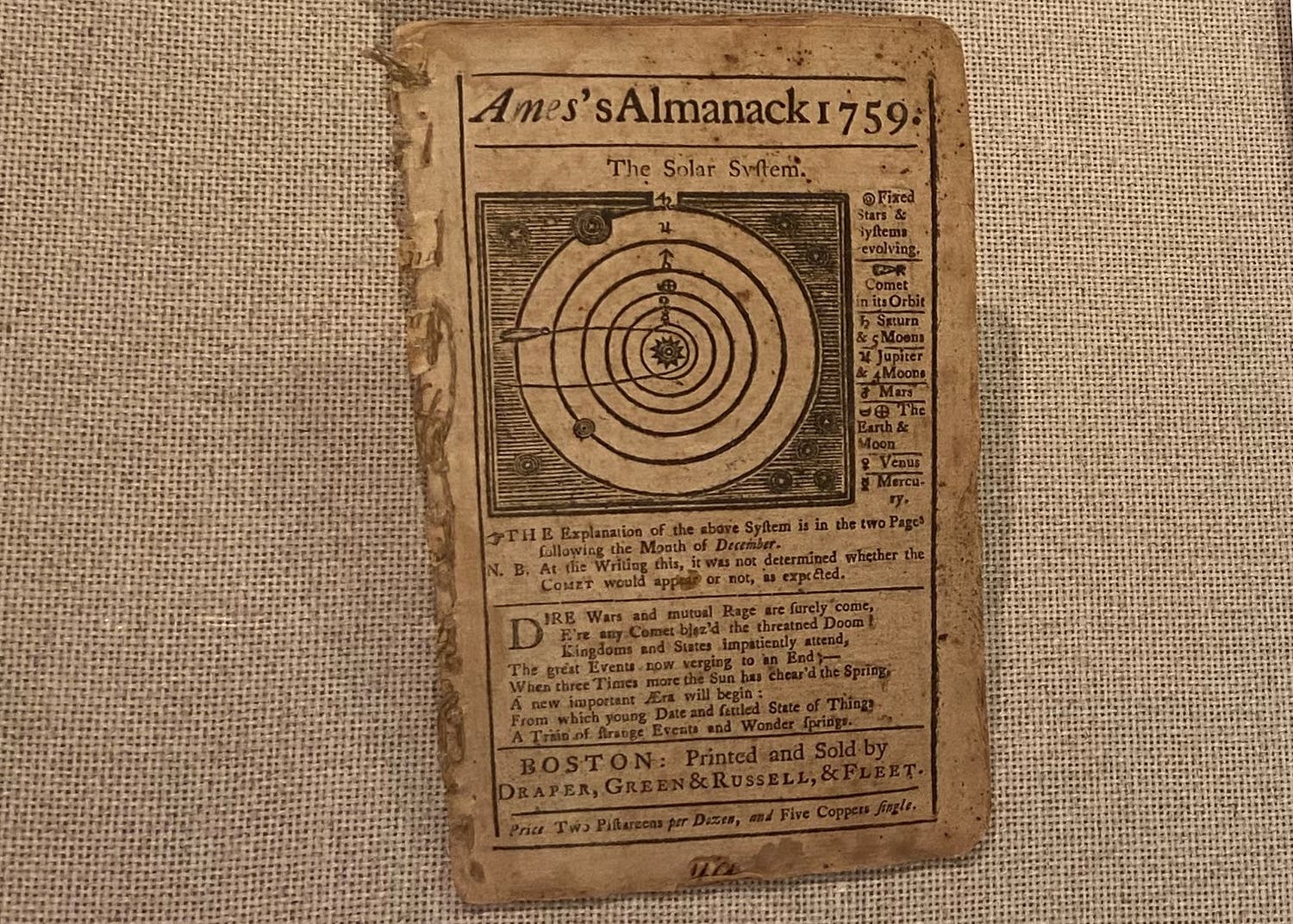 Photo of Ames' Almanack.