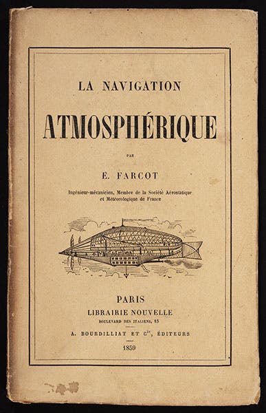La navigation atmosphérique, by Eugène Farcot, cover, 1859 (Linda Hall Library)