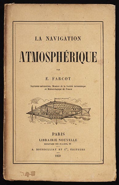 La navigation atmosphérique, by Eugène Farcot, cover, 1859 (Linda Hall Library)