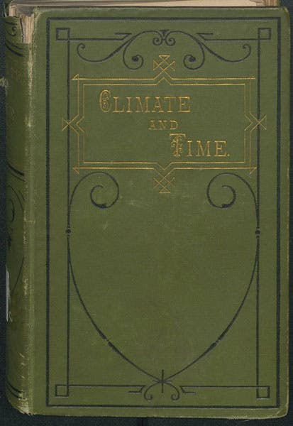 Front cover, Climate and Time in their Geological Relations, by James Croll, 1875 (Linda Hall Library)