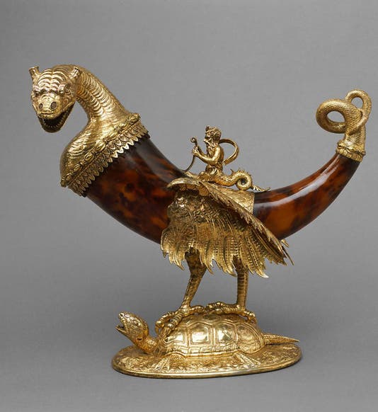 Drinking horn, made ca 1570, in the collection at Schloss Ambras, Innsbruck (Schloss Ambras/Kunsthistorisches Museum, Vienna)