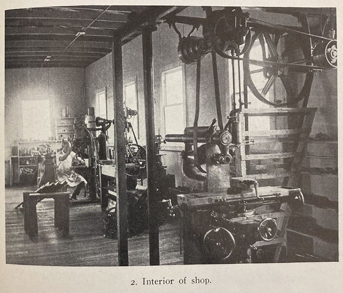 Goddard’s shop, Roswell, New Mexico, photograph, “Liquid-Propellant Rocket Development,” by Robert H. Goddard, Smithsonian Miscellaneous Collections, plate 3, fig. 2, vol. 95, no. 3, 1919 (The Linda Hall)
