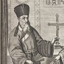 Portrait of Matteo Ricci, detail from a larger engraving, China monumentis… illustrata, by Athanasius Kircher, p. 114, 1667 (Linda Hall Library)