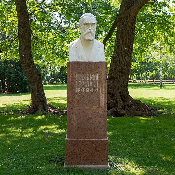 Bust of Ernst Mach, Rathauspark, Vienna (Wikimedia commons)