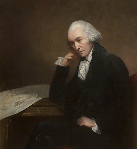 Portrait of inventor James Watt, oil on canvas, by Carl Fredrik von Breda, ca 1792, Institution of Mechanical Engineers, London (artuk.org)