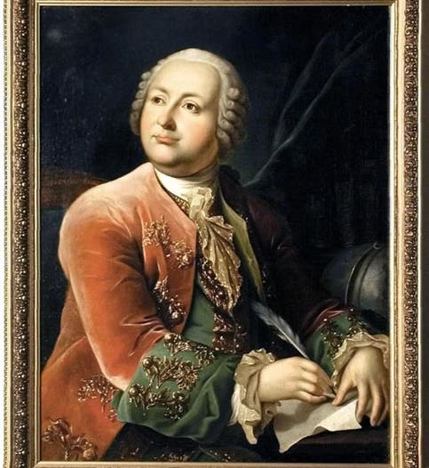 Copy of a Portrait of Lomonosov by G.K. von Prenner, 1787 (Kunstkamera.ru)