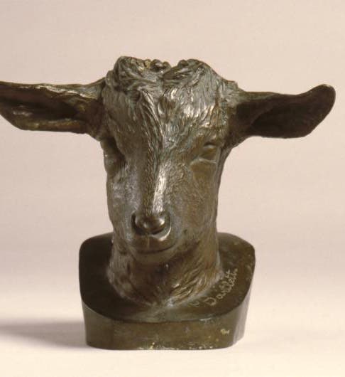 Head of a Goat, bronze sculpture by Paul Wayland Bartlett 1877-80, in the Smithsonian Museum of American Art (americanart.si.edu)