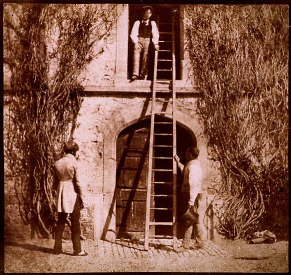“The Ladder,” salt print of a calotype by Henry Fox Talbot, 1844 (foxtalbot.dmu.ac.uk)