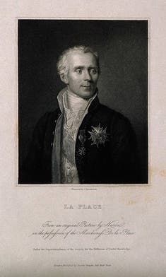 Portrait of Pierre-Simon Laplace, engraving, before 1832 (Wellcome Collection)