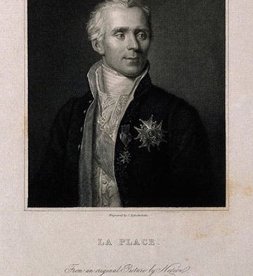 Portrait of Pierre-Simon Laplace, engraving, before 1832 (Wellcome Collection)