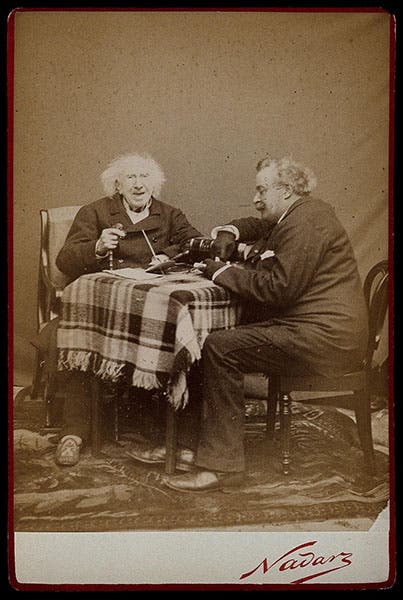 Michel Chevreul and Nadar, photograph by Paul Nadar, 1886, Wellcome Collection, London (wellcomecollection.org)
