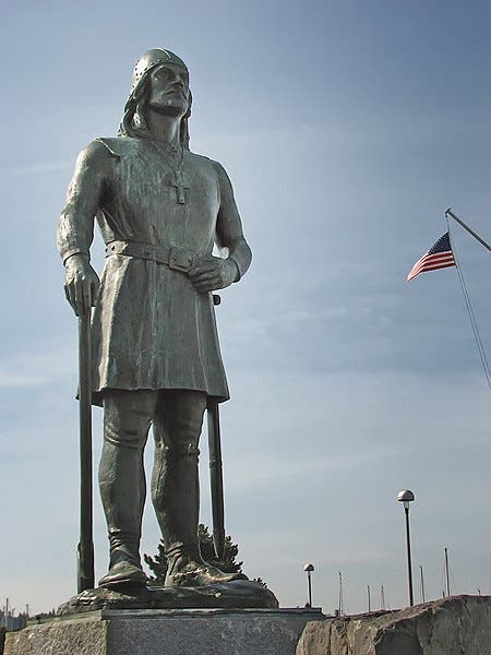 Statue of Leif Erikson, Shilshole Bay, Seattle, sculpted by August Werner, 1962 (Wikimedia commons)